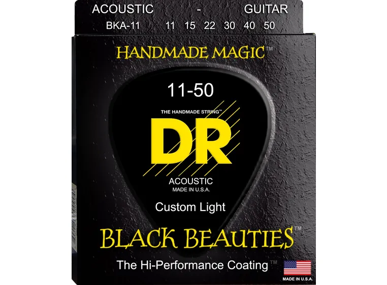 DR Strings BKA11 Black Beauties (011-050) Lite - Medium 